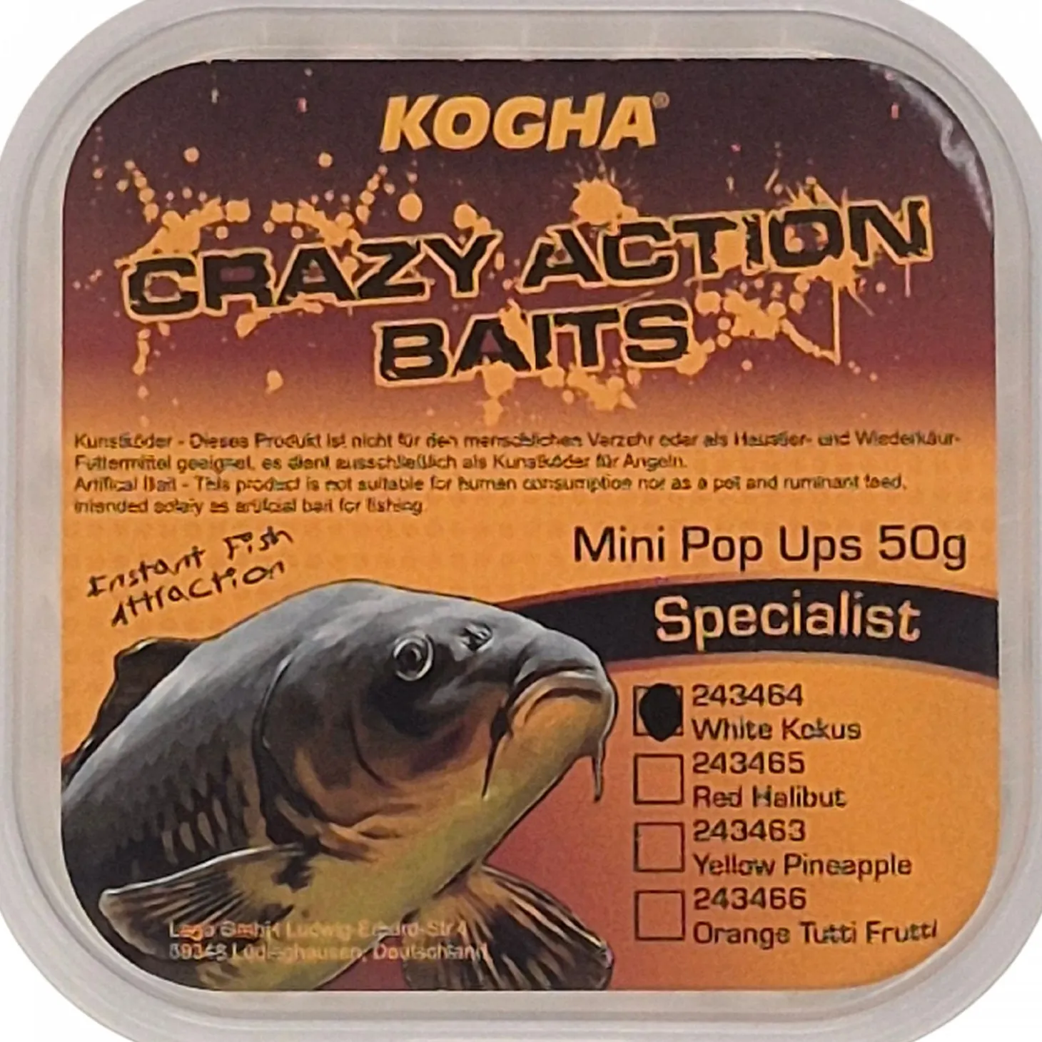 Kogha Crazy Action Baits Mini Pop Ups (Kokos)