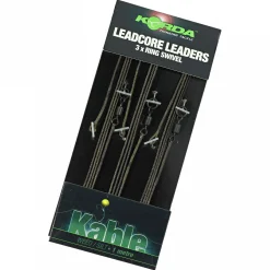 Korda Ring Swivel Leadcore Leader (weed/silt/grün)