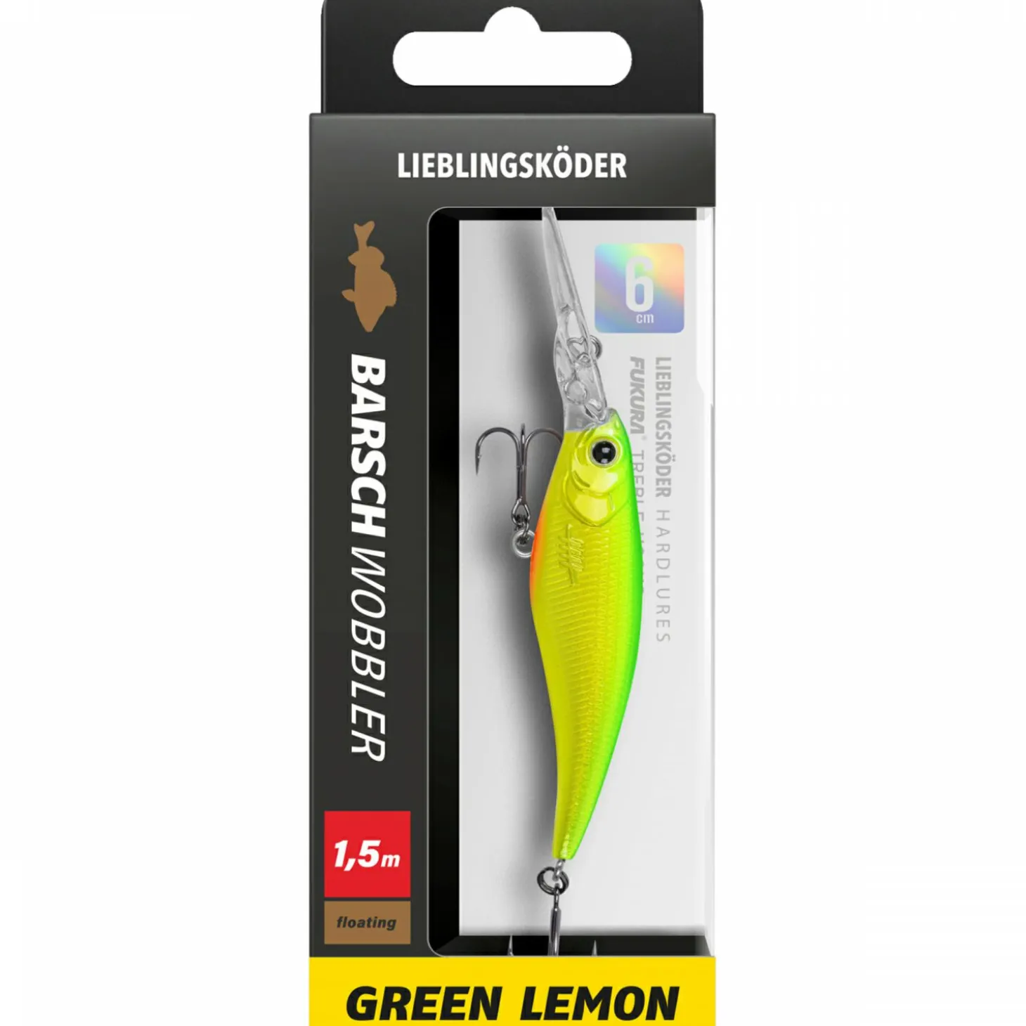 Lieblingsköder Barschwobbler (Green Lemon)