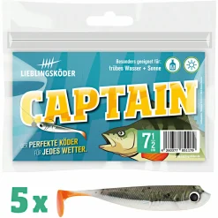 Lieblingsköder Gummifisch Barschköder (7,5 cm, Captain)