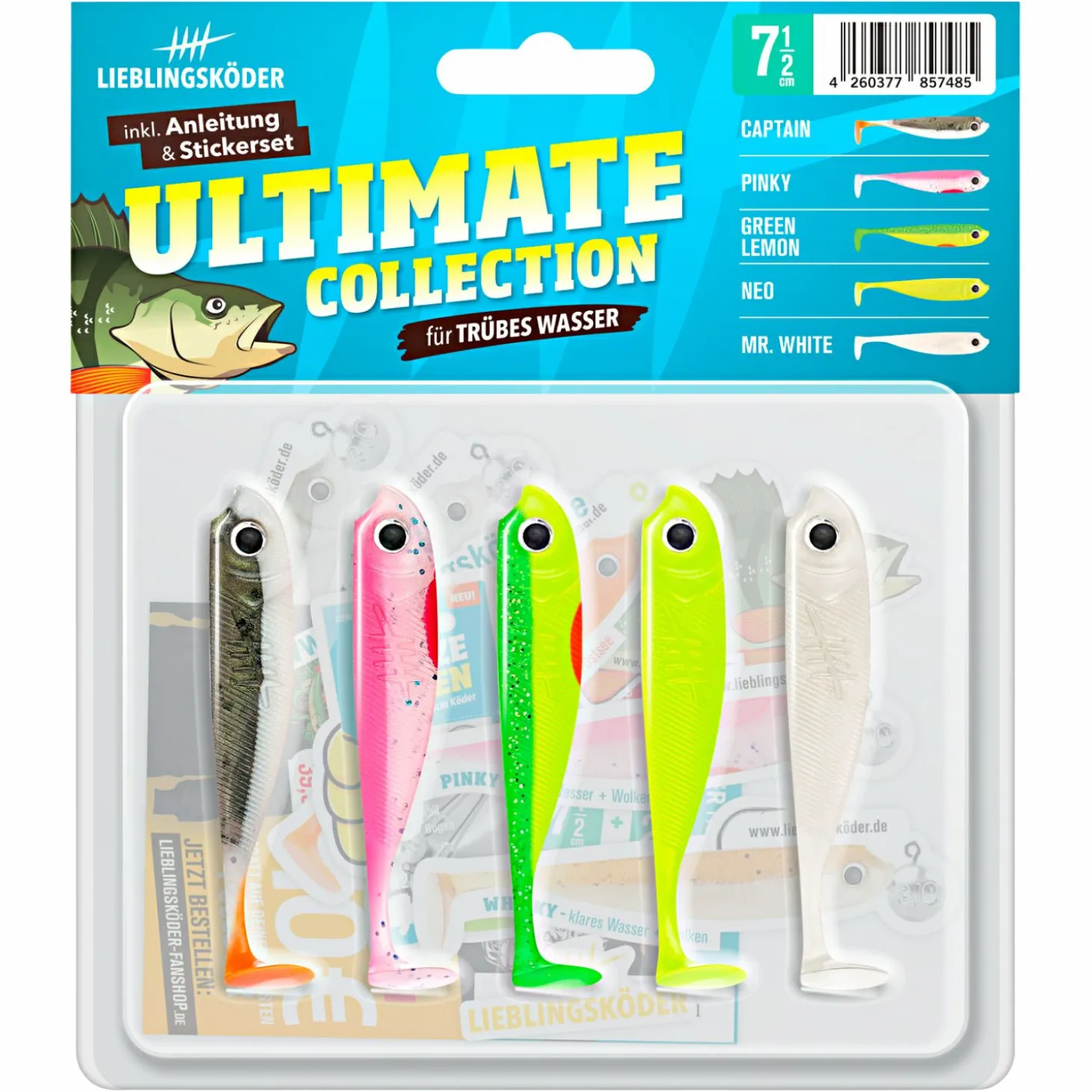 Lieblingsköder Gummifisch Barschköder (5 cm, Ultimate Collection trübes Wasser, Abb. ähnlich)