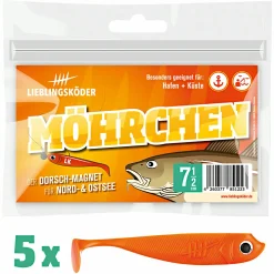 Lieblingsköder Gummifisch Barschköder (7,5 cm, Möhrchen)