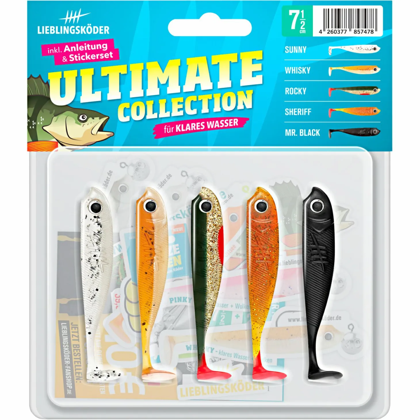 Lieblingsköder Gummifisch Barschköder (5 cm, Ultimate Collection, Abb. ähnlich)