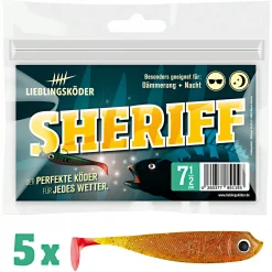 Lieblingsköder Gummifisch Barschköder (7,5 cm, Sheriff)