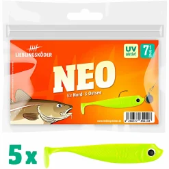 Lieblingsköder Gummifisch Barschköder (7,5 cm, Neo)