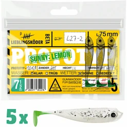 Lieblingsköder Gummifisch Barschköder (7,5 cm, Sunny Lemon)