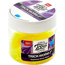 Lucky John Softbait Area Trout Game Trick Worm 2,0" (weiß)