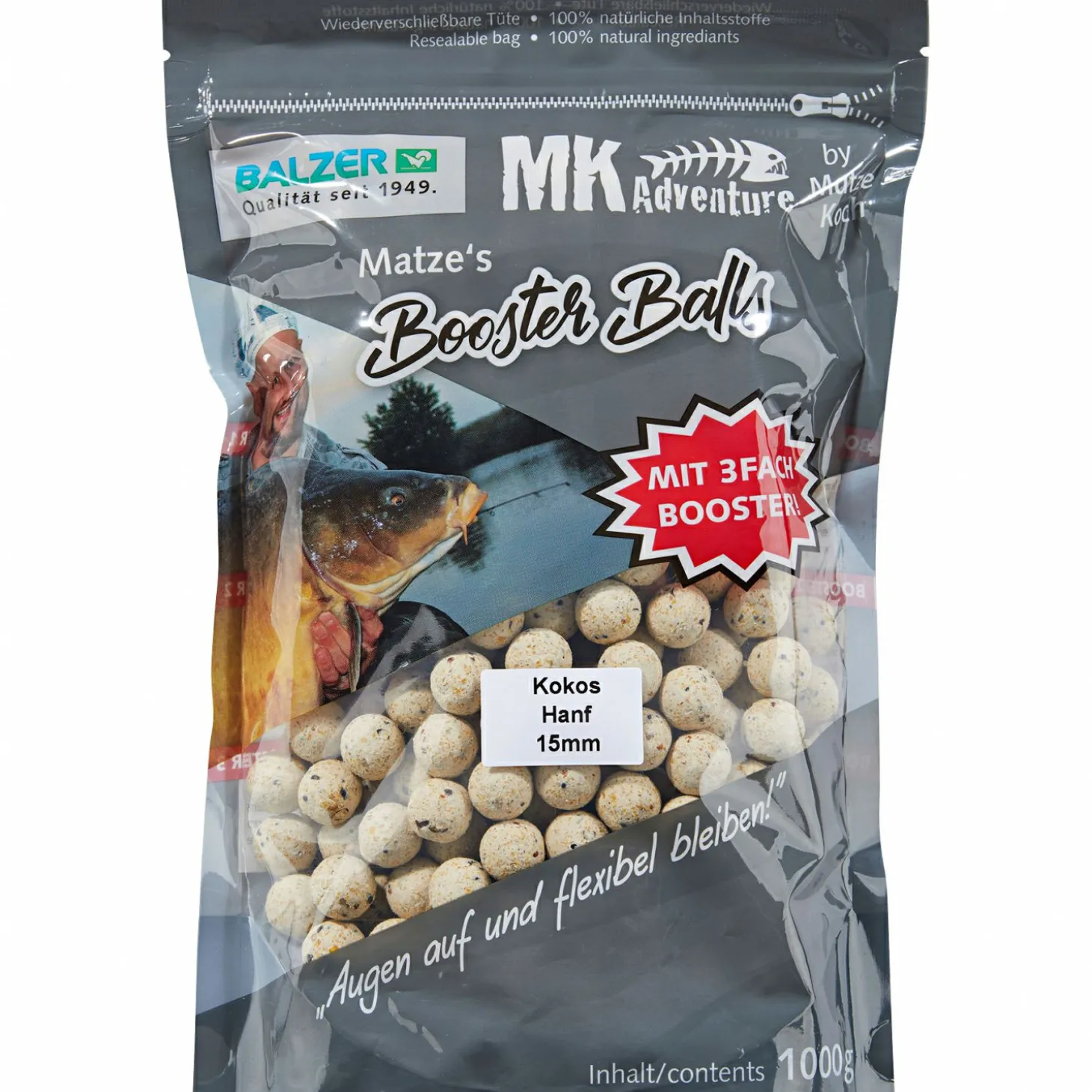Matze Koch Boilies MK Adventure Booster Balls (Kokos/Hanf)