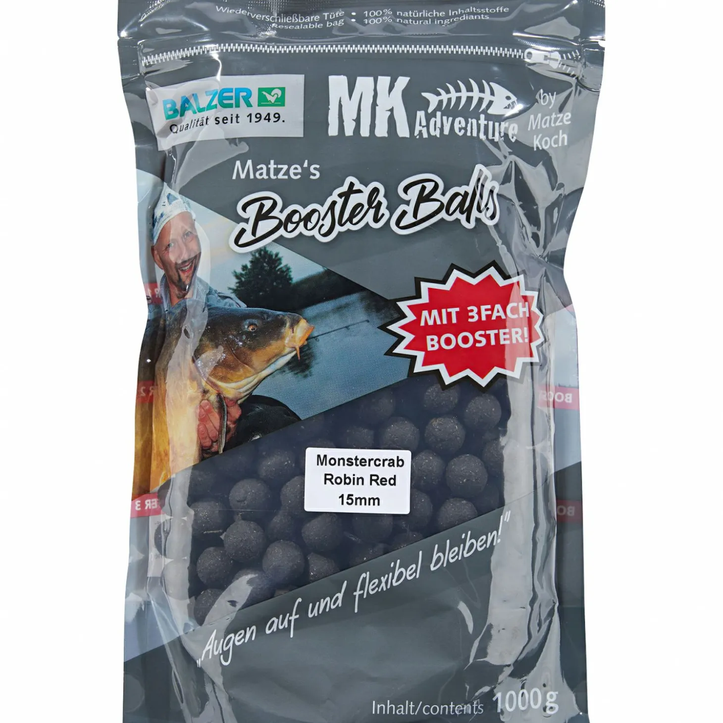 Matze Koch Boilies MK Adventure Booster Balls (Monstercrab/Robin Red)