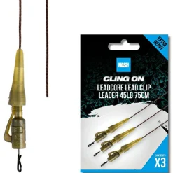 Nash Cling On Leadcore Lead Clip Leader 75cm