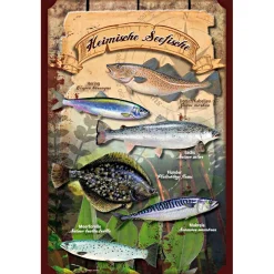 Nostalgie-Blechschild (Seefische)