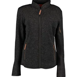 OS Trachten Detit Strickfleece Jacke Damen (Anthrazit)