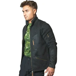 OS Trachten Direne Strickfleece Jacke Herren (Anthrazit)