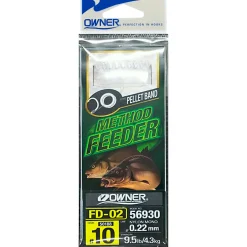 Owner Angelhaken Method Feeder mit Pelletband