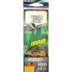 Owner Owner Method Feeder Haken mit 4-Fach geflochtener Schnur (Quick-Stop)