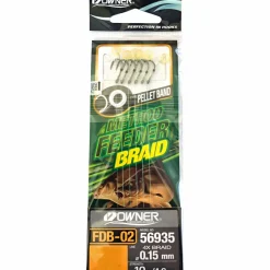 Owner Owner Method Feeder Haken mit 4-Fach geflochtener Schnur (Pelletband)