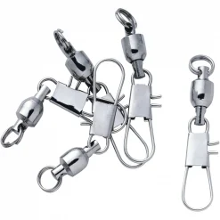 Perca Original Hochsee-Kugellagerwirbel mit Sicherheitskarabiner