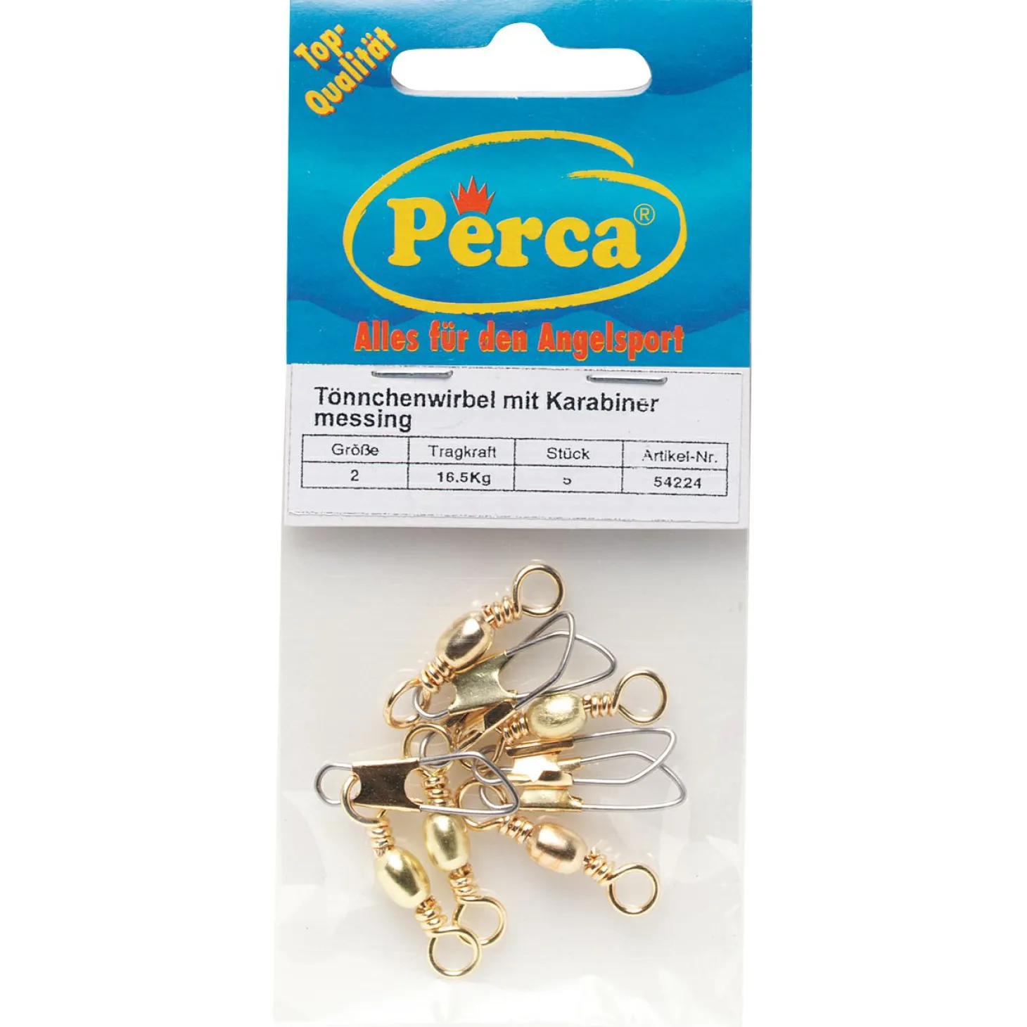 Perca Original Tönnchenwirbel mit Karabiner