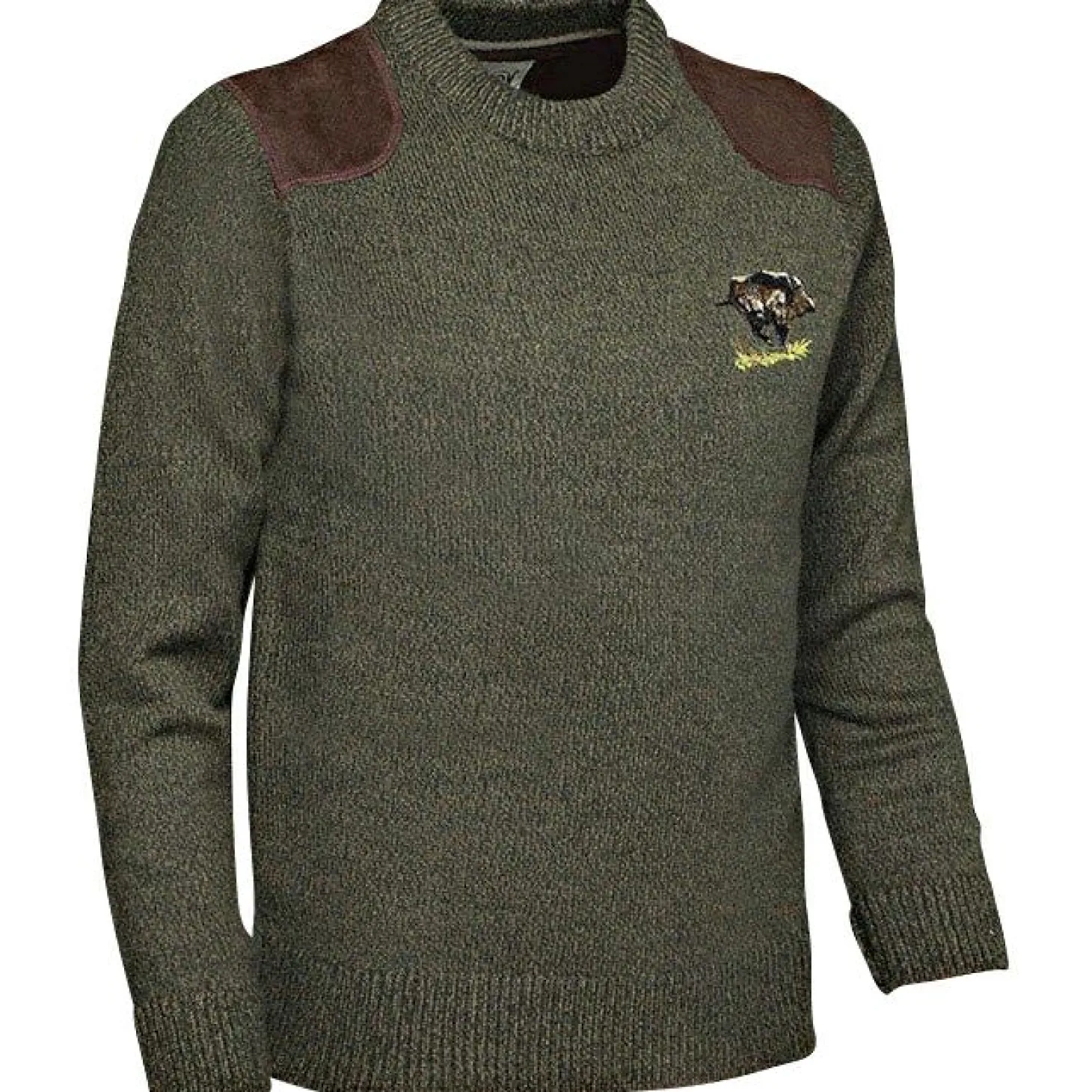 Percussion Rundhals-gestickter Pullover