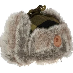 Pinewood Classic Checked Fur Hat Unisex (Green/Black)