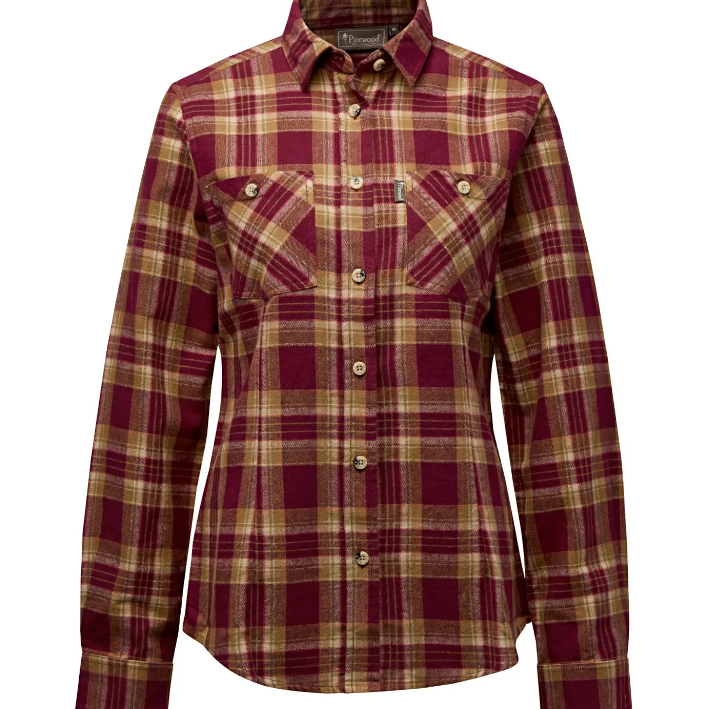 Pinewood Felicia Shirt Damen (Burgundy/Olive Green)