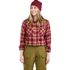 Pinewood Felicia Shirt Damen (Burgundy/Olive Green)