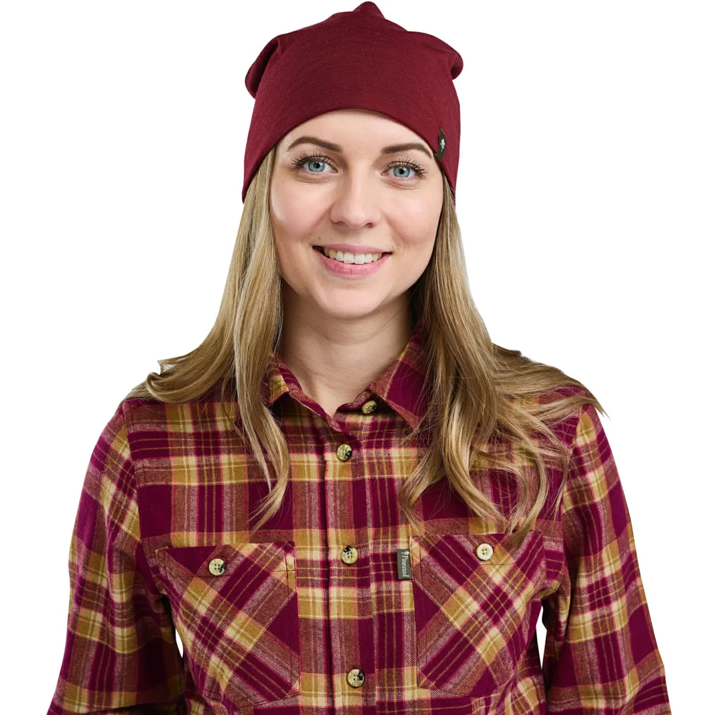 Pinewood Felicia Shirt Damen (Burgundy/Olive Green)