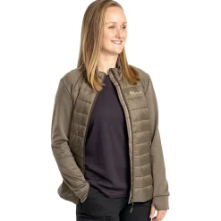 Pinewood Finnveden Hybrid Power Fleece Jacke Damen (Olive)
