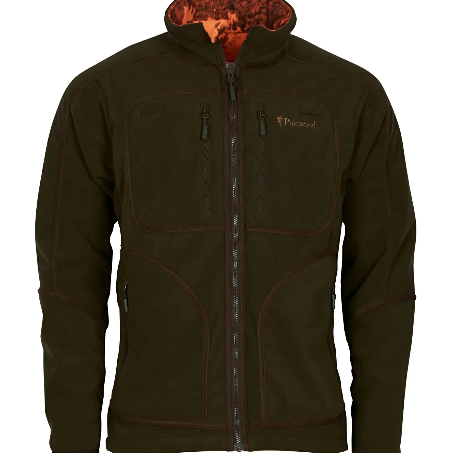 Pinewood Furudal Reversible Camou Fleece Jacket Herren (H.Brown/Strata Blaze)