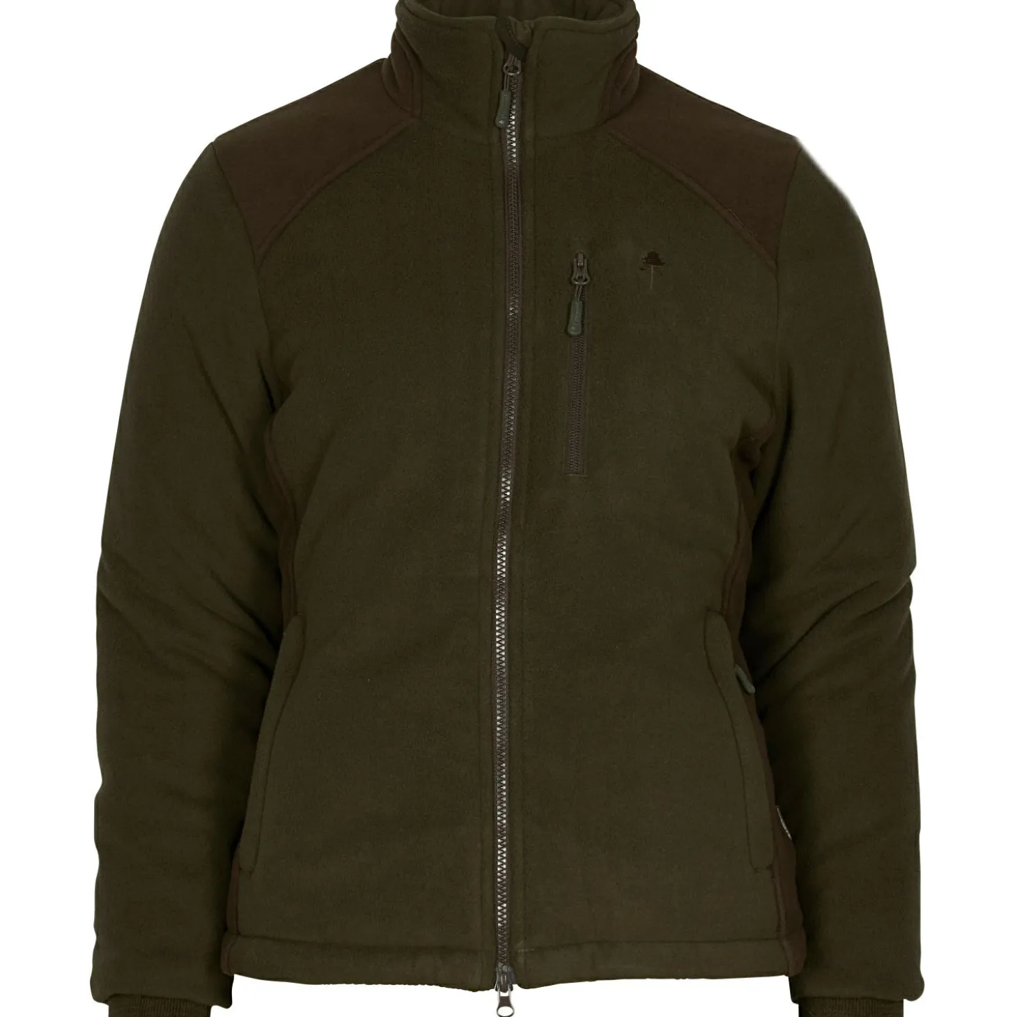 Pinewood Harriette Padded Fleece Jacket Damen (Green/Suede Brown)