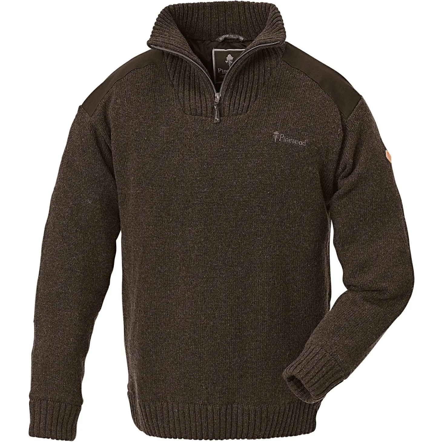 Pinewood Hurricane Sweater Herren (Brown Melange)
