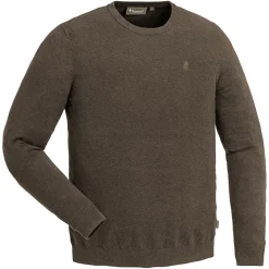 Pinewood Värnamo Crewneck Knitted Sweater Herren (Brown Melange)