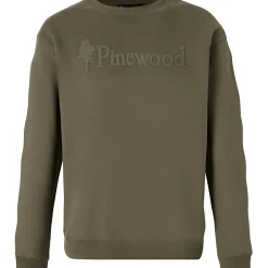 Pinewood Värnamo Pinewood Logo Sweater Herren, m. Logo (D.Green)