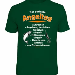 Rahmenlos "Der perfekte Angeltag" T-Shirt Herren (Grün)