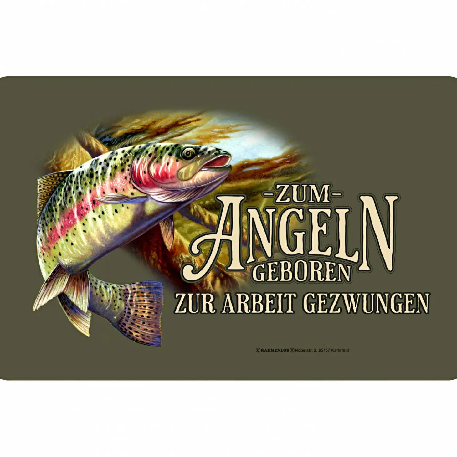 Rahmenlos Frühstücksbrettchen - Zum Angeln geboren
