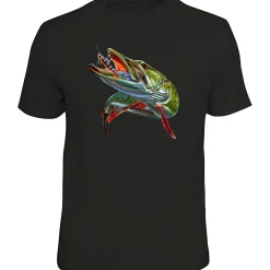 Rahmenlos "Hecht" T-Shirt Herren (Schwarz)