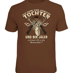 Rahmenlos "Ich habe eine hübsche Tochter…" T-Shirt Herren (Braun)