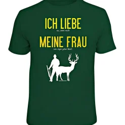 Rahmenlos "Ich liebe es, wenn mich meine Frau…" T-Shirt Herren (Grün)