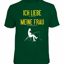 Rahmenlos "Ich liebe meine Frau…" T-Shirt Herren (Grün)
