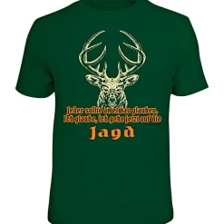 Rahmenlos "Jeder sollte an etwas glauben" T-Shirt Herren (Grün)