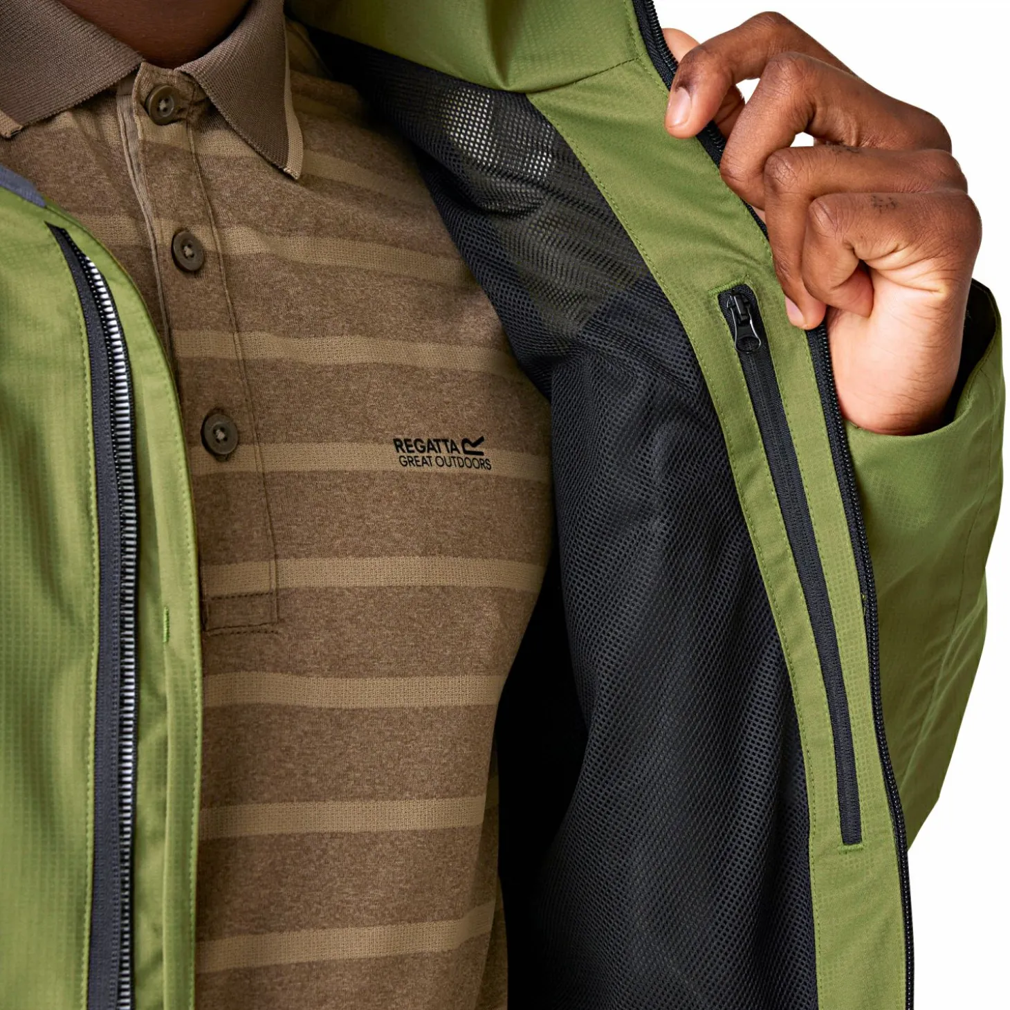 Regatta Oakhowe wasserdichte Jacke Herren (Nephite Green)