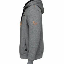 Savage Gear Classic Zip Hoodie Herren (Grey Melange)