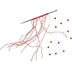 Schnurstopper auf Nadel