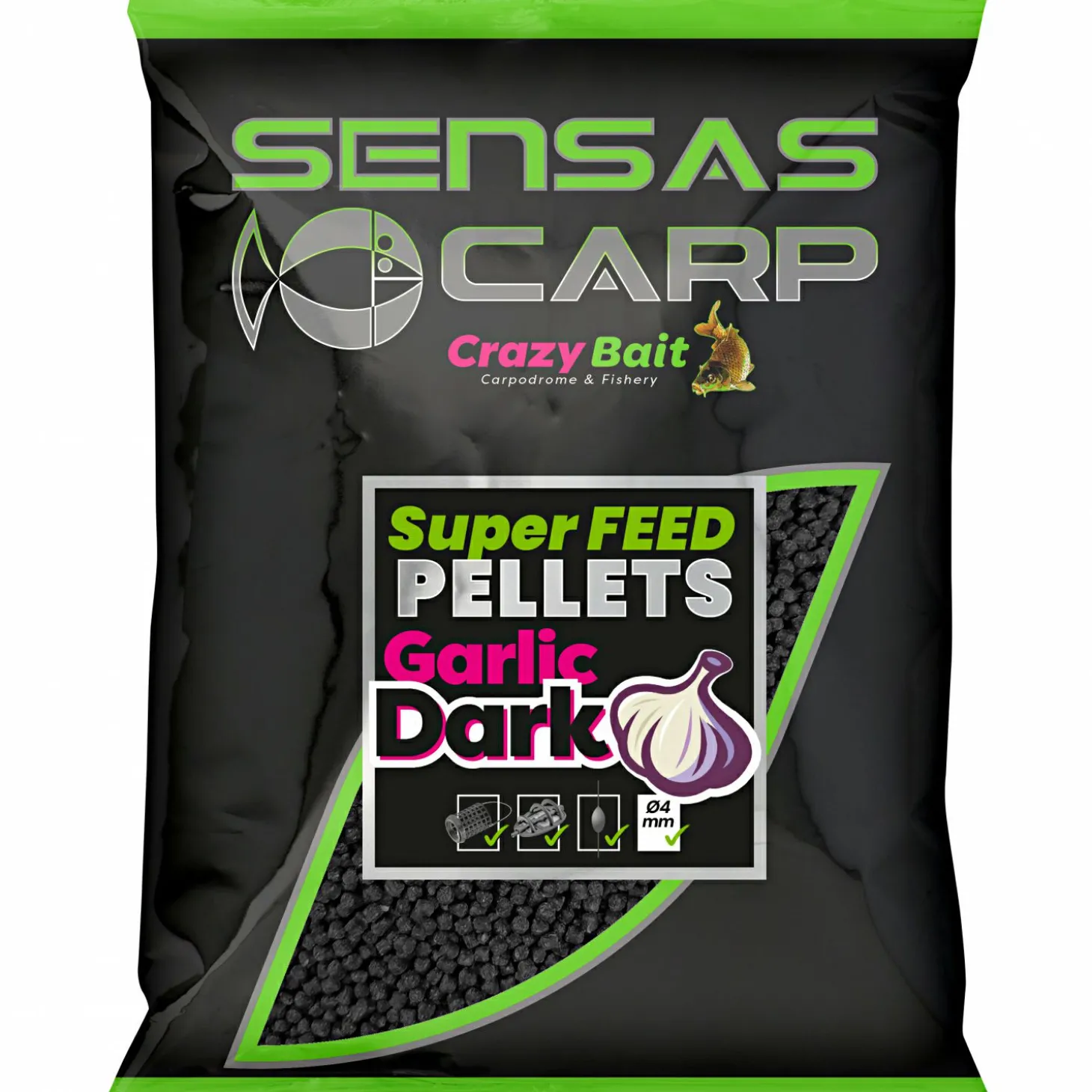 Sensas Super Feed Pellets (Garlic Dark)