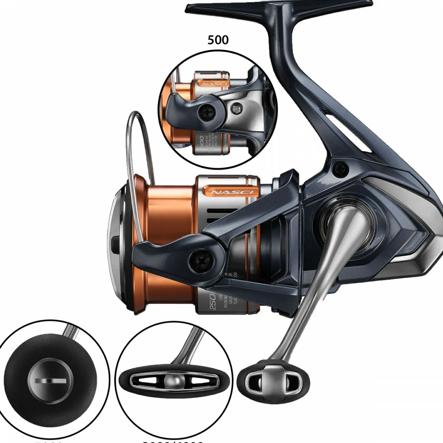 Shimano Spinnrolle Nasci FD 500