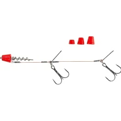 Shirasu Kunstköder Screw in Hechtsystem (mit Wechselgewichten, fluo rot UV)