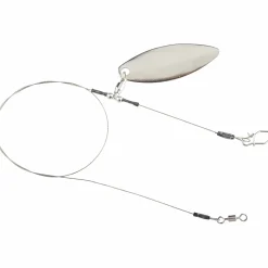 Shirasu 7x7 Niroflex Hechtvorfach mit kugelgelagertem Spinnerblatt (Silber)