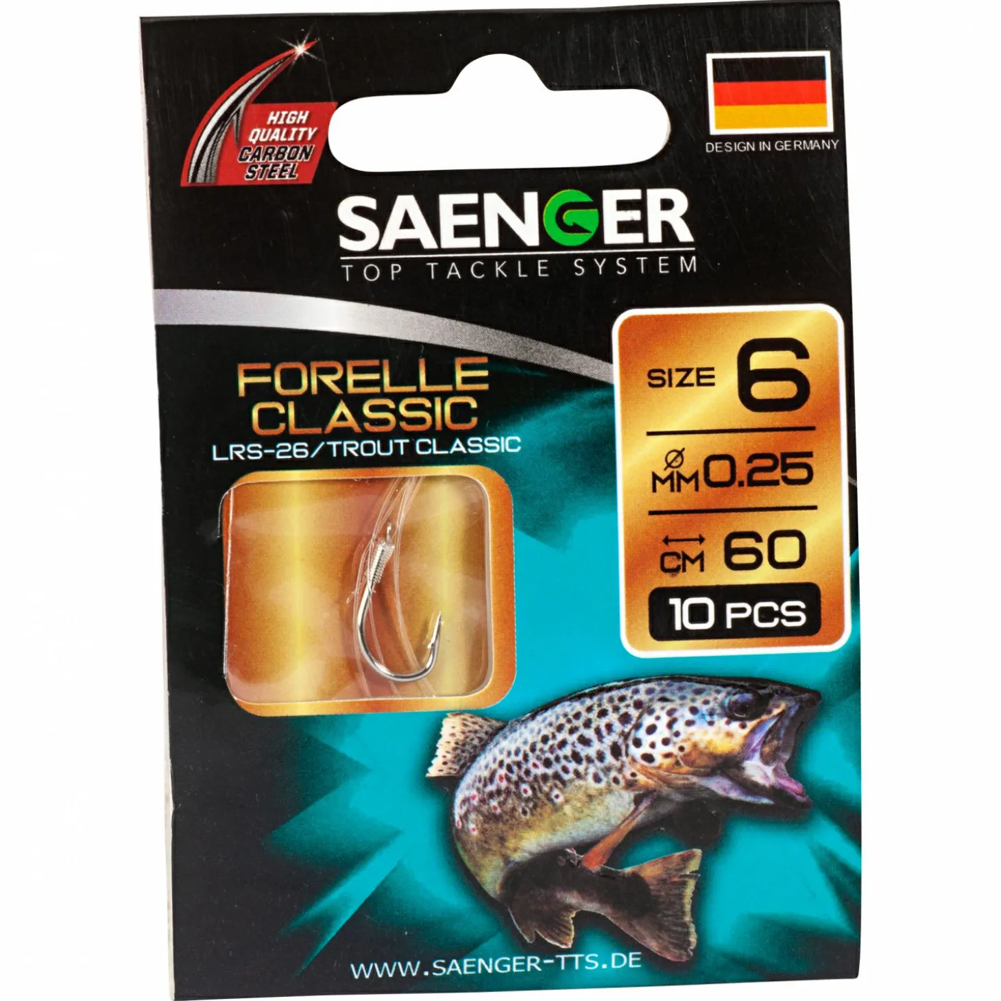 Sänger Zielfisch-Haken, gebunden (Forelle Classic LRS-26)