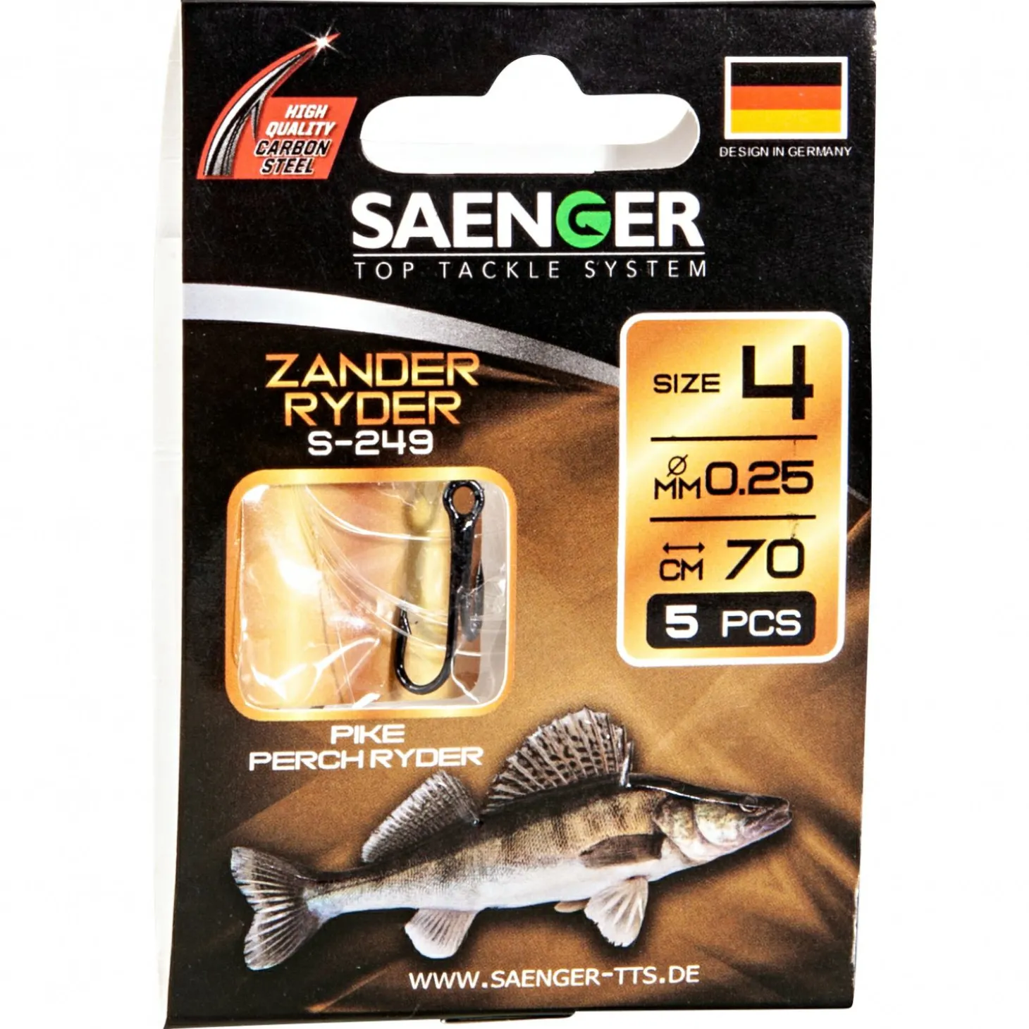Sänger Zielfisch-Haken, gebunden (Zander Ryder S-249)