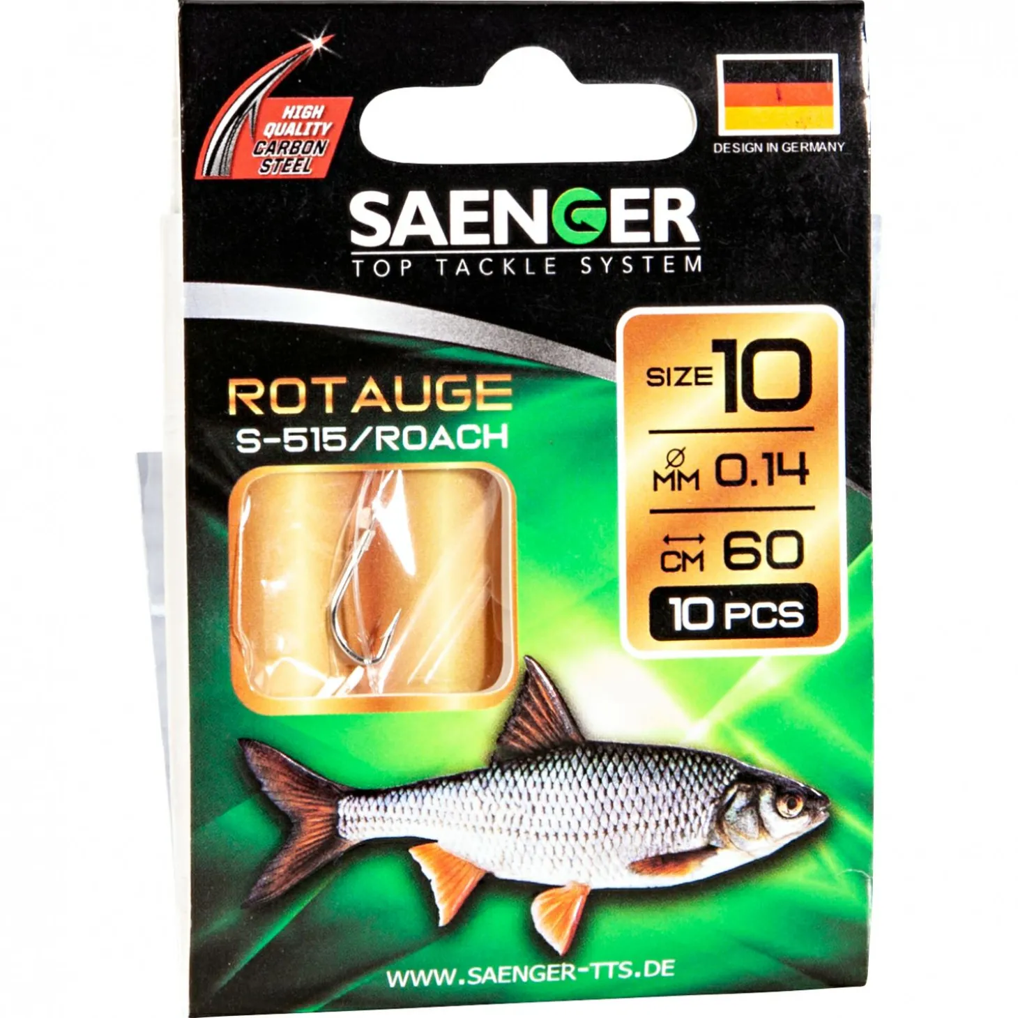 Sänger Zielfisch-Haken, gebunden (Rotauge S-515)
